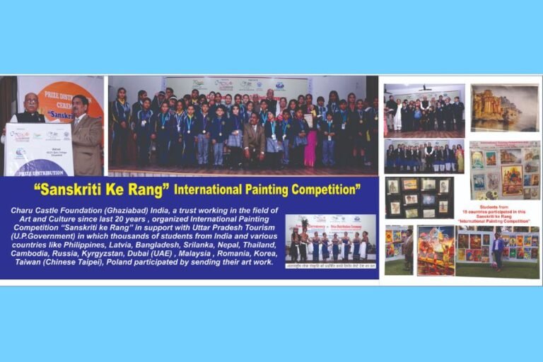 “Sanskriti ke Rang” International painting Competition organised by Charu Castle foundation concludes with Award Ceremony & Exhibition