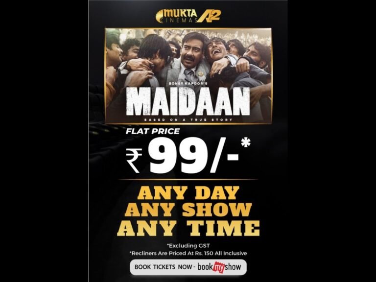 Mukta A2 Cinemas celebrates the spirit of India with ‘exclusive pricing’ for “Maidaan”