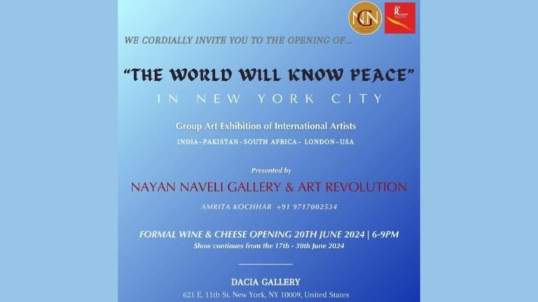 Nayan Naveli Gallery and Art Revolution presents, The World Will Know Peace