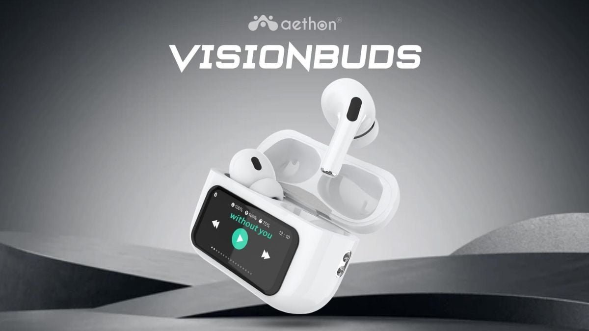 New Aethon VisionBuds Launched with On-Case Touch-Screen Display, ENC, And other cool features