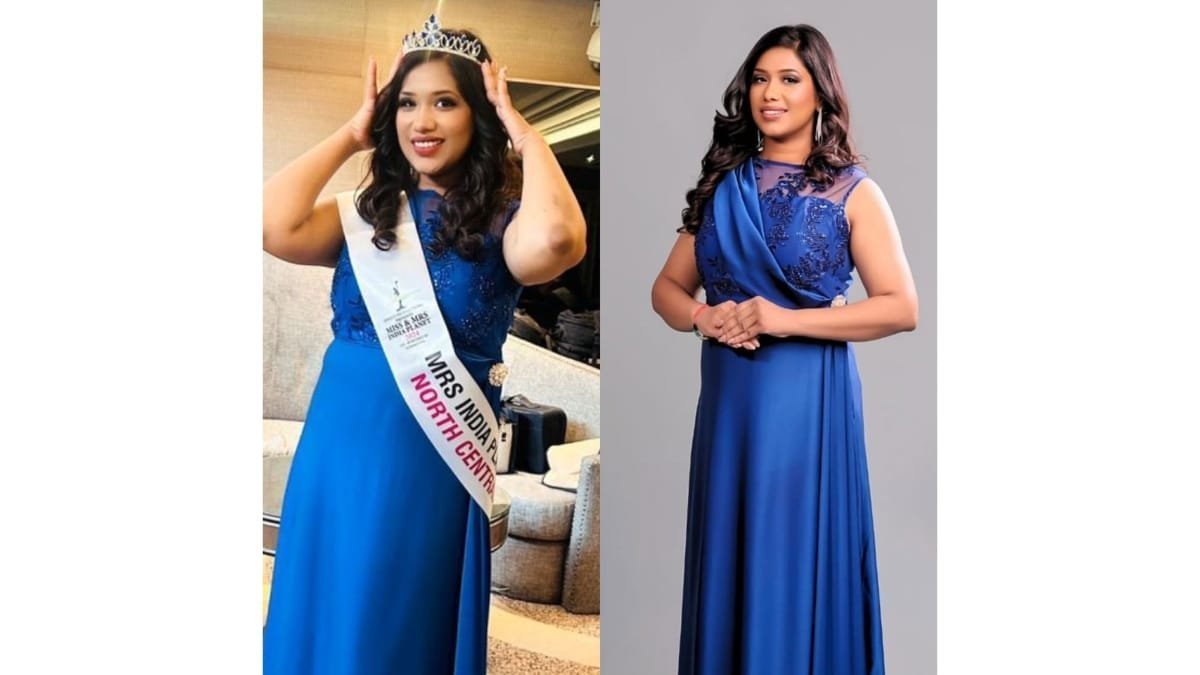 Shruti Jain from Ghaziabad, UP won the title of Mrs. India Planet North Central 2024