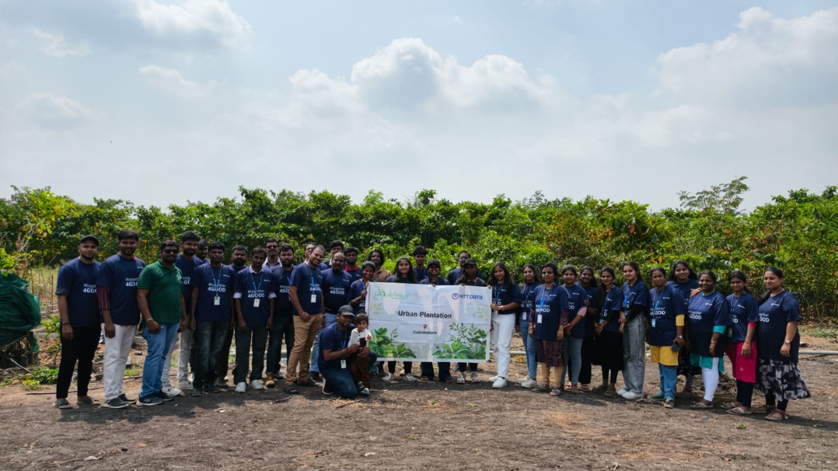 NTT Data Employees Volunteer at SankalpTaru’s Coimbatore Restoration Site Under CSR Initiative