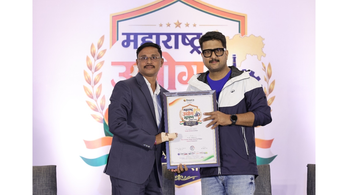 Chaitanya Suresh Kasar Honoured for Excellence in Sainik School & Military School Preparation at Maharashtra Udyog Bhushan Puraskar 2026