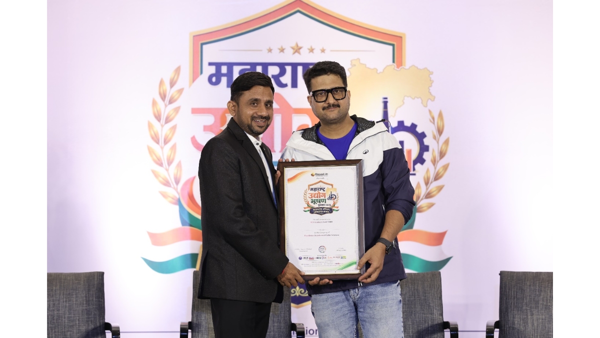 Mr. Nilesh Lalchand Patil of Sun Cable Industry Honoured for Excellence in Industrial Cable Solutions at Maharashtra Udyog Bhushan Puraskar 2026
